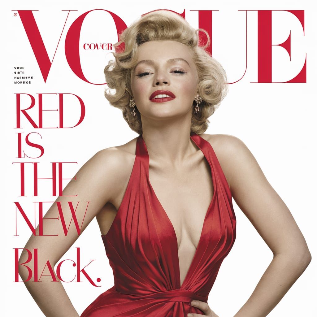 Marilyn Monroe Vogue Cover: Red is the New Black