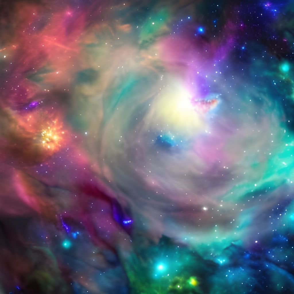 Vibrant Star Nebula in Detailed Matte Painting