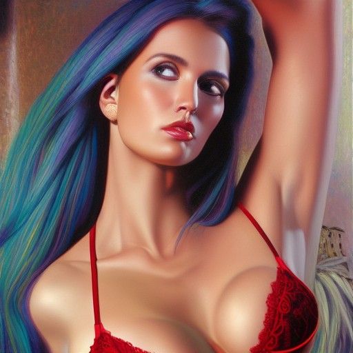 Detailed Lingerie Portrait in Stokes-Gurney Style