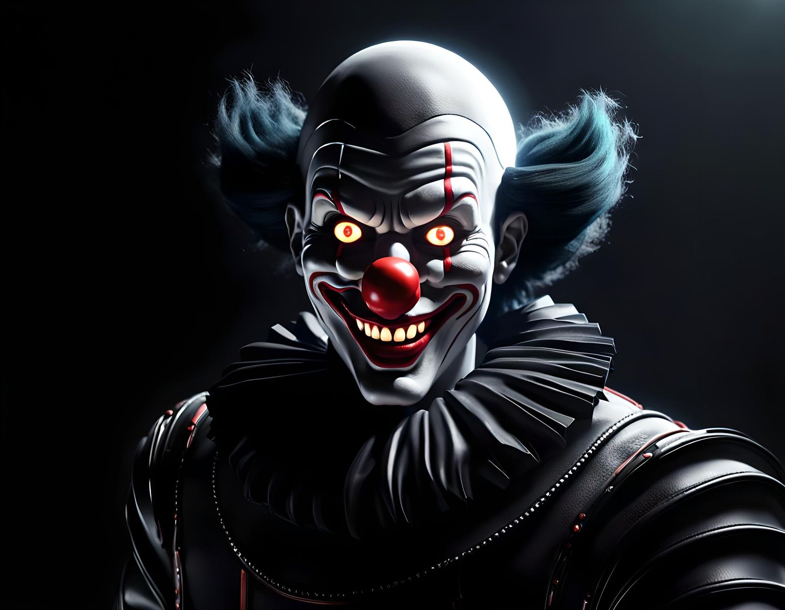 Creepy Sci-Fi Clown Grin: Rendered in Unreal Engine