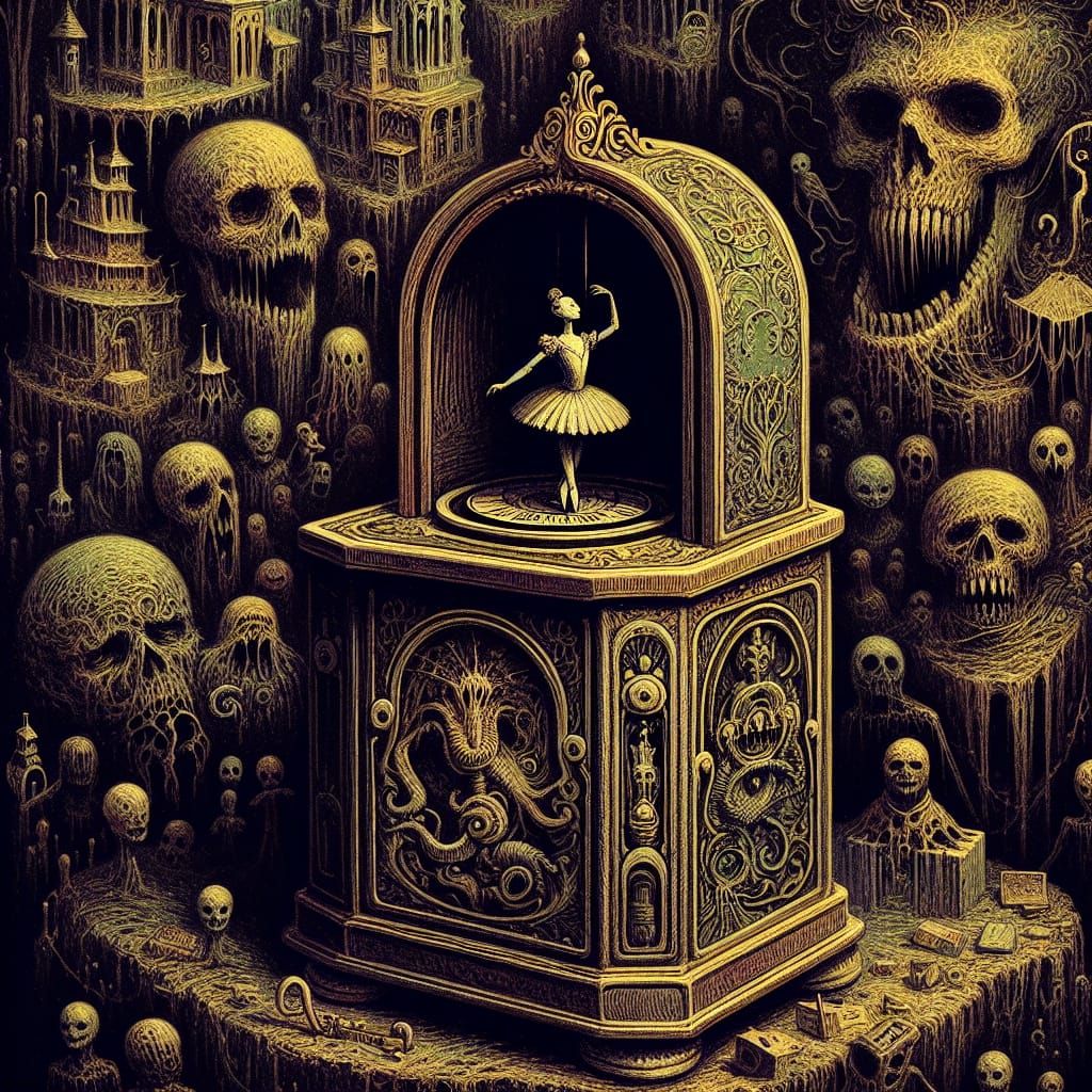 Macabre Music Box Plays Cassilda's Song