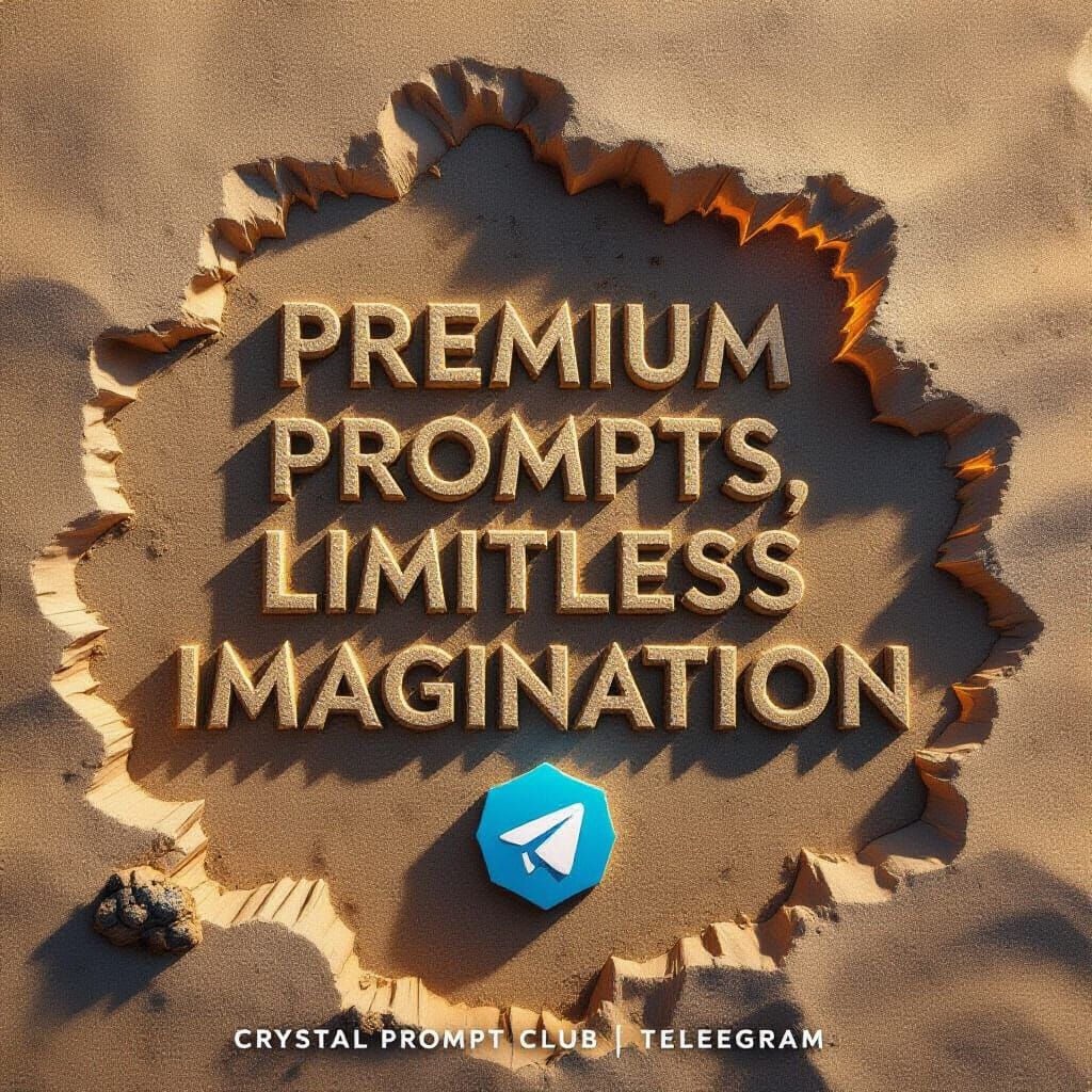 Engraved Sandstone Text with Telegram Logo in Fantasy Art St...