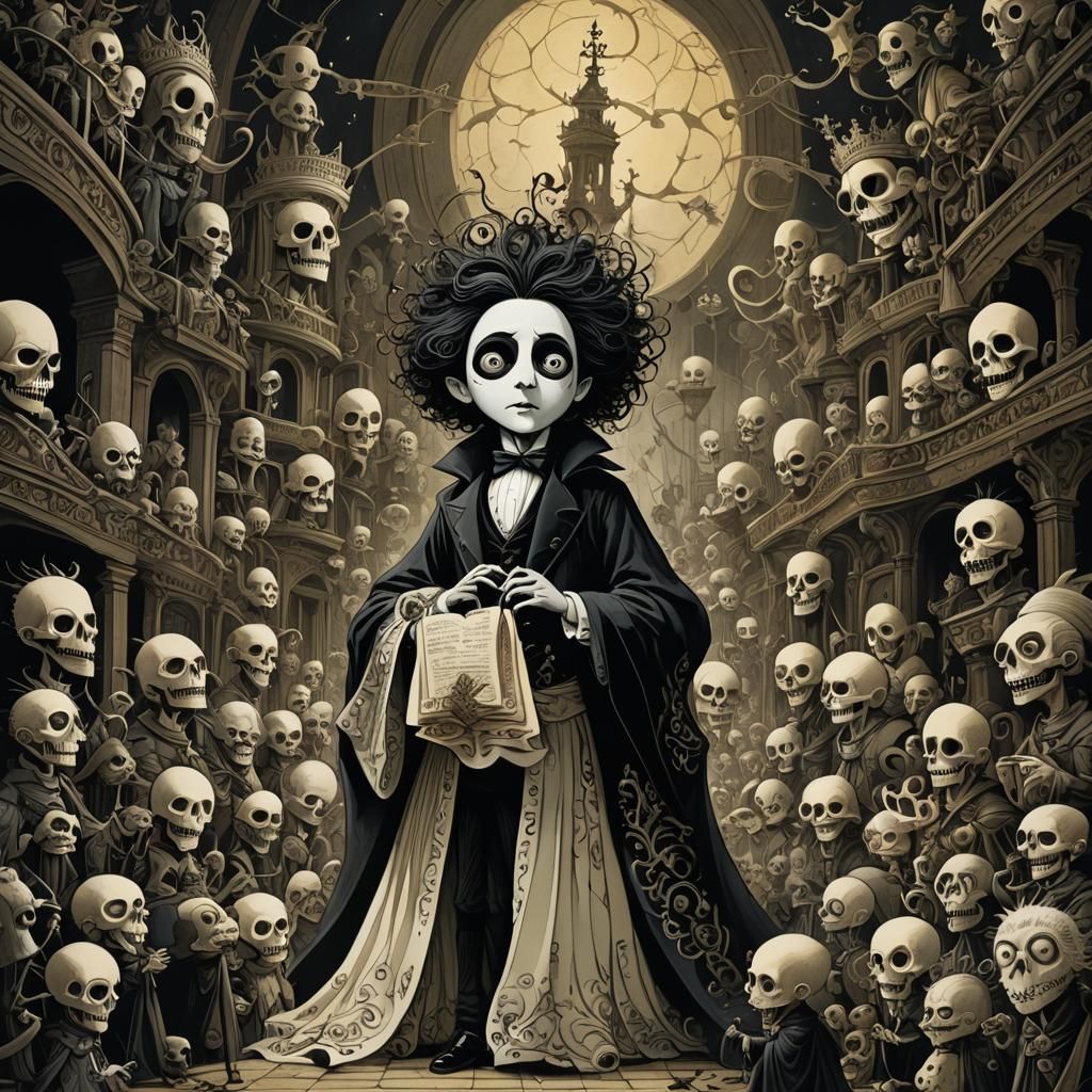 Italian Opera in Tim Burton's Gothic Style