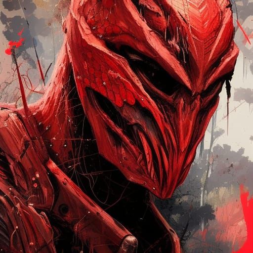 Lizardman Warrior in Forest, Speedpaint Style