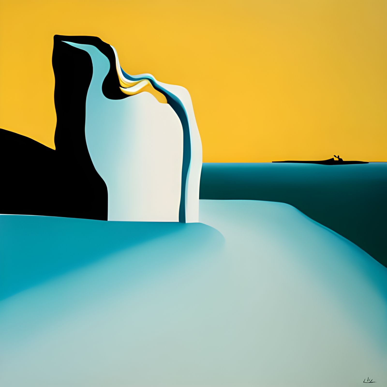 Surreal Andalusian Romance: Melting Oil on Canvas