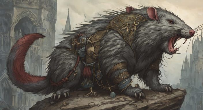 Monstrous Rat in Forgotten City Corner