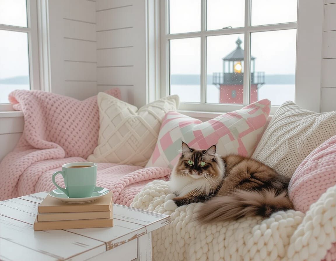 Cozy Lighthouse Interior in Shabby-Chic Style