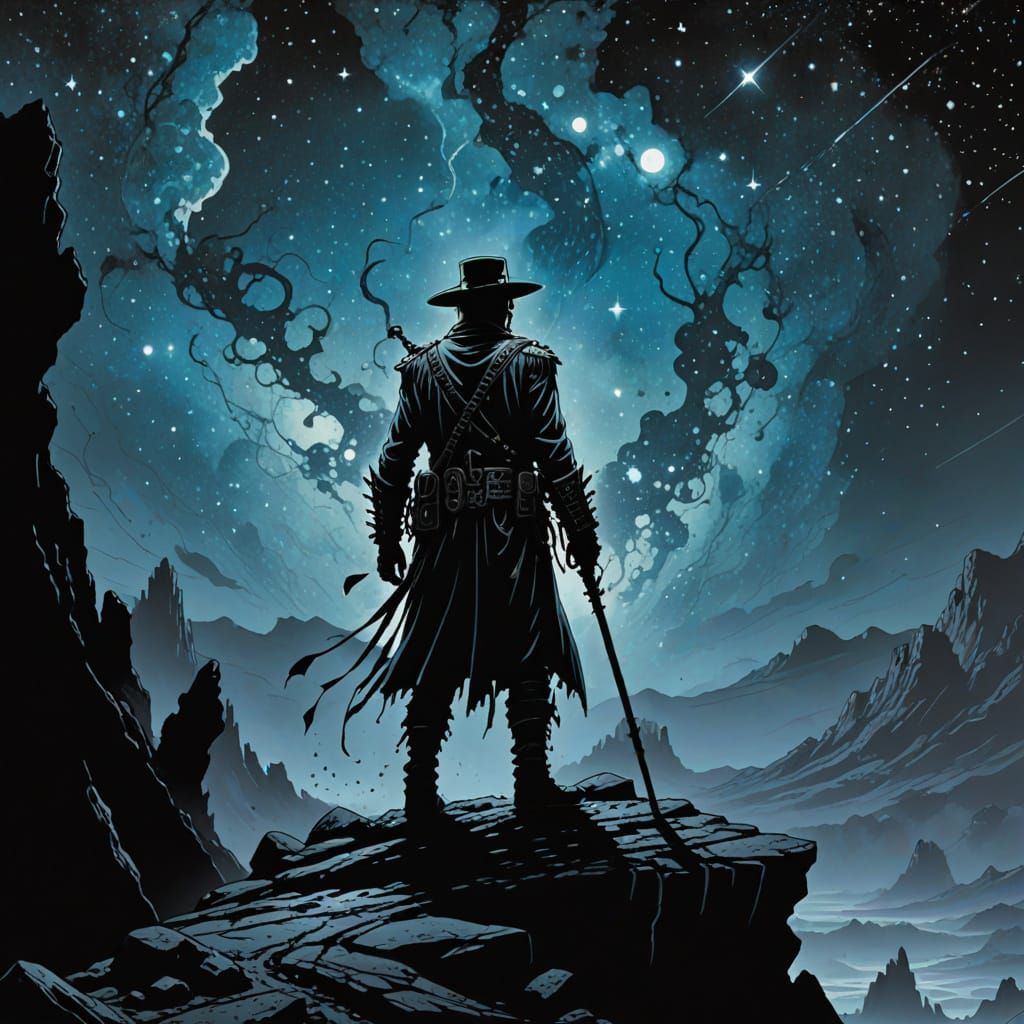 Cosmic Skeleton Shaman at Void's Edge