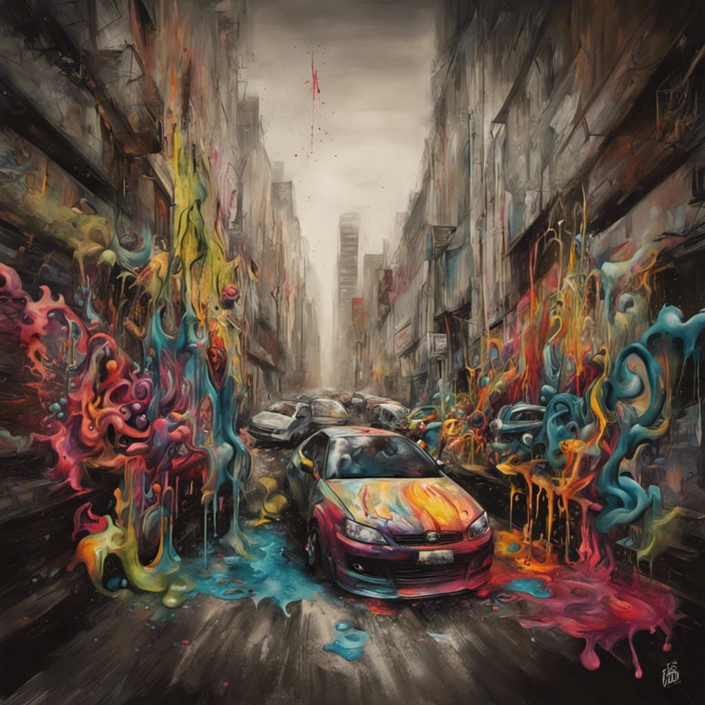 Graffiti Art with Splash and Street Art Elements