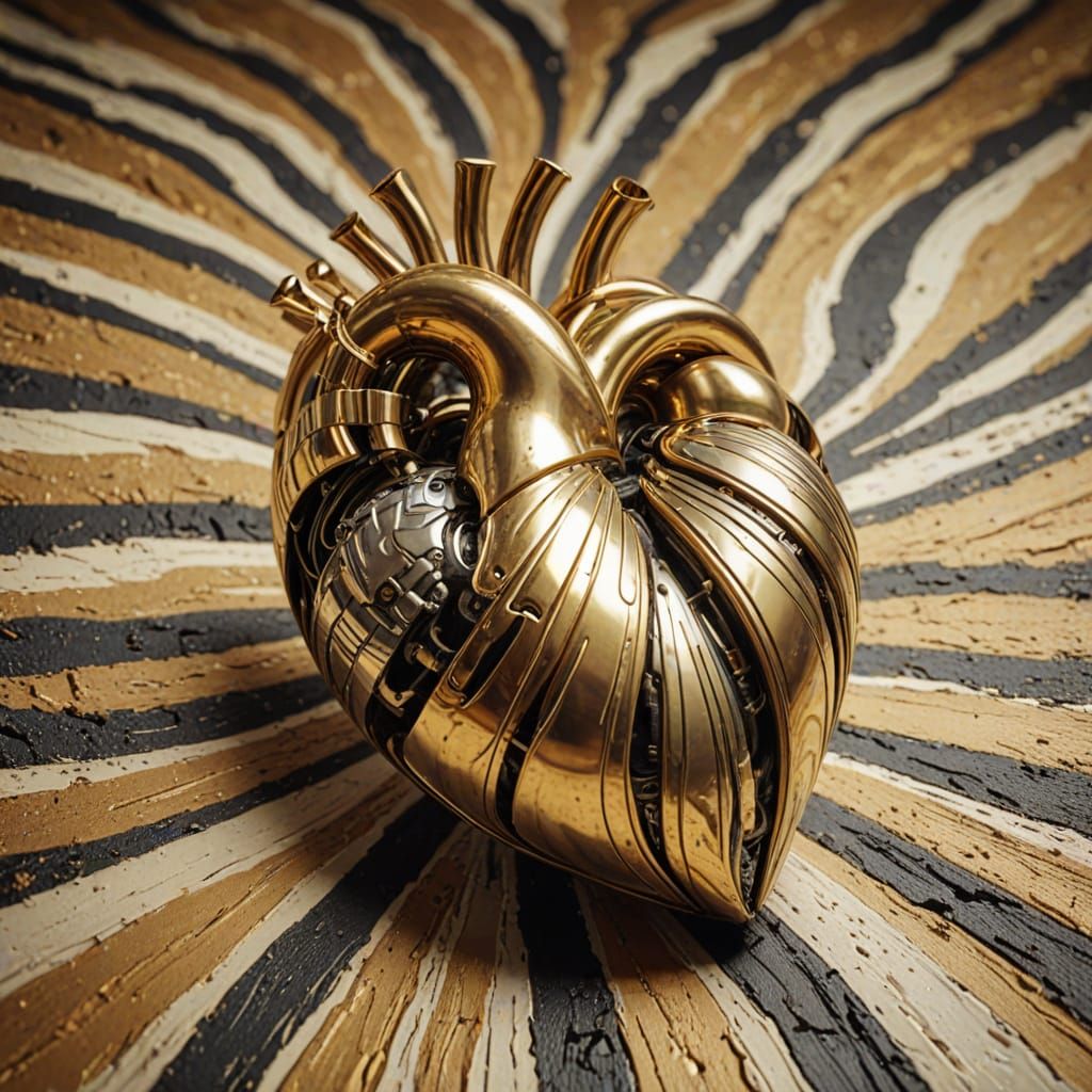 Surreal Heart Beats in Dreamlike Landscape