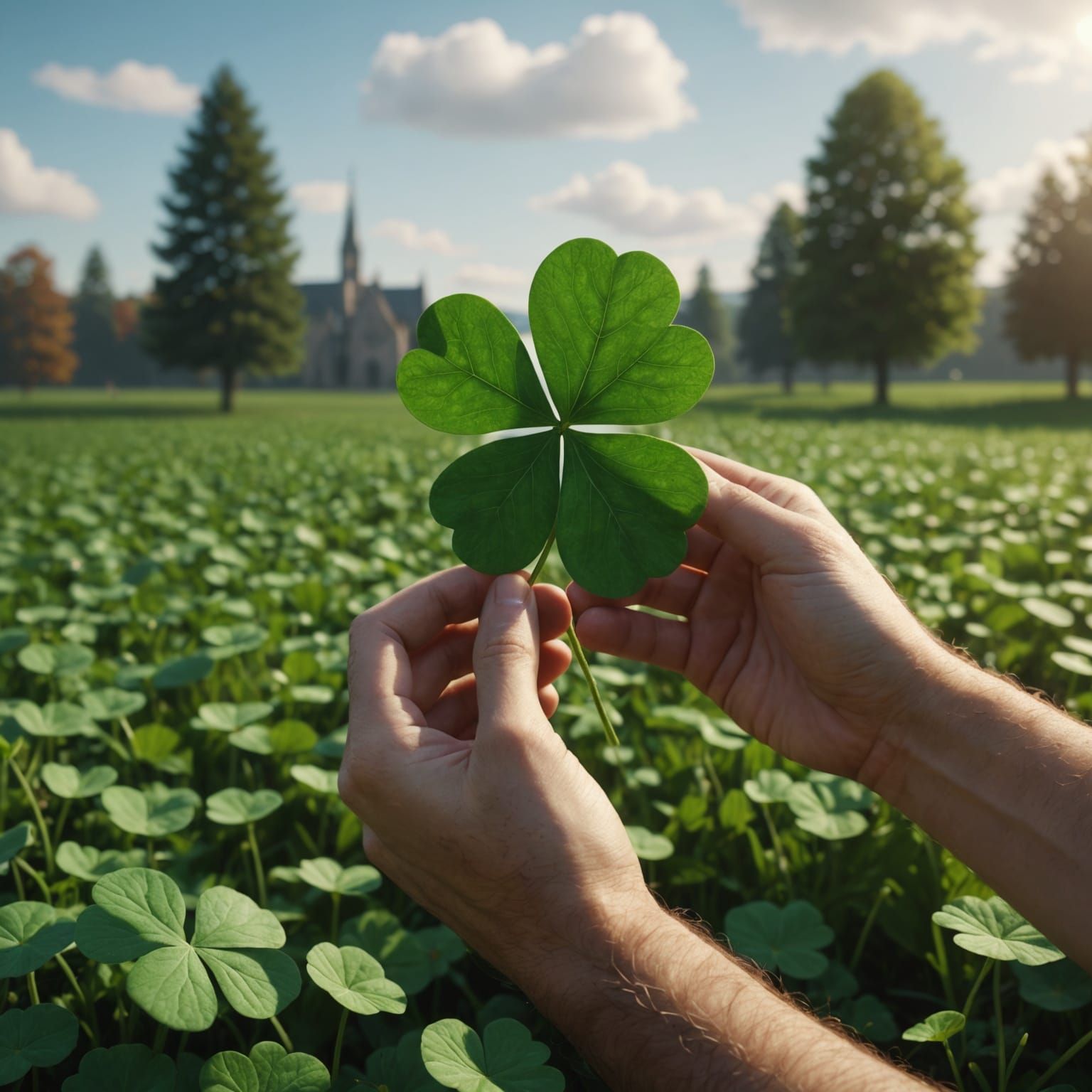 Lucky Four-Leaf Clover Matte Painting