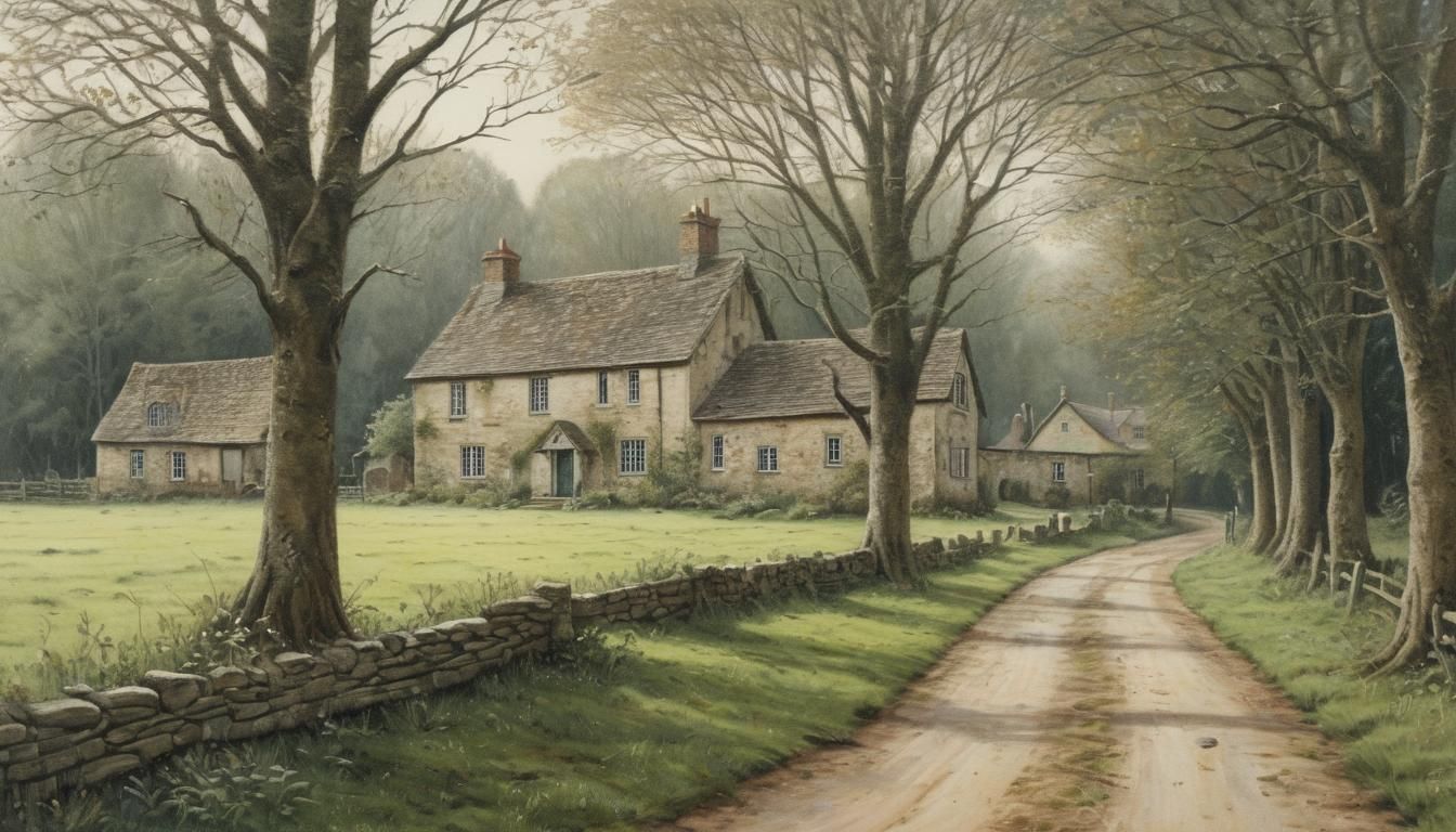 Merryville in Light Dust Colored Pencil Style