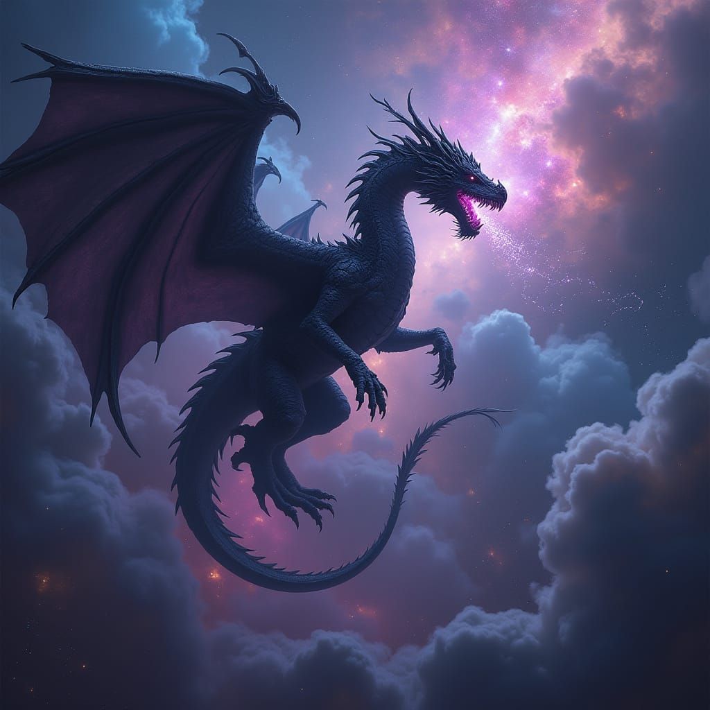 Cosmic Dragon Ascends Through Nebula