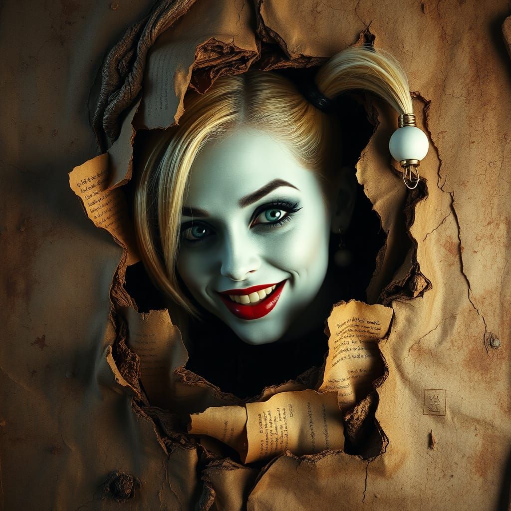Harley Quinn Emerges from Ancient Tome