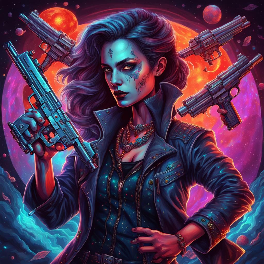 Vampire Gunslinger in Astral Cosmic Style