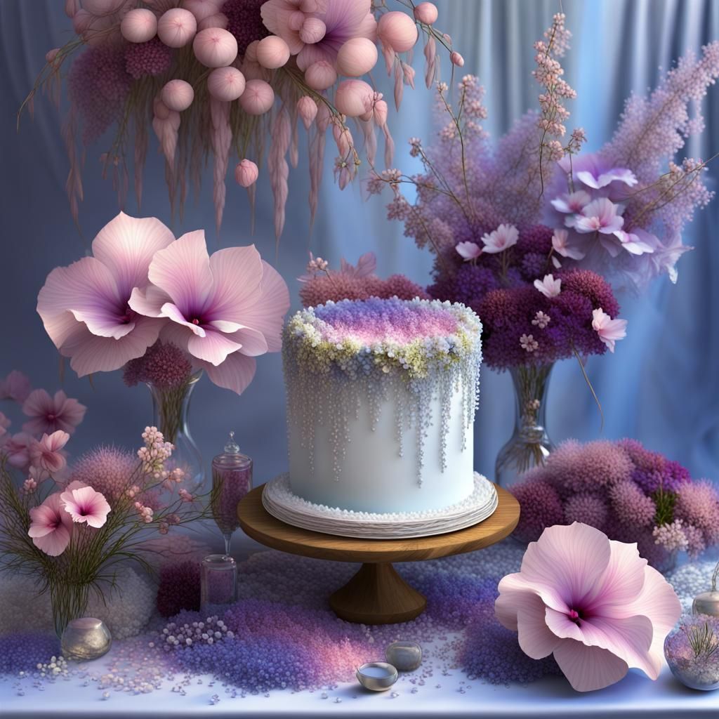 Edible Wiccan Wedding Cake in a Forest