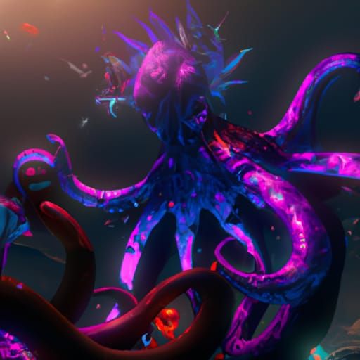 Cosmic Horror Tentacles in Dark Fantasy Art