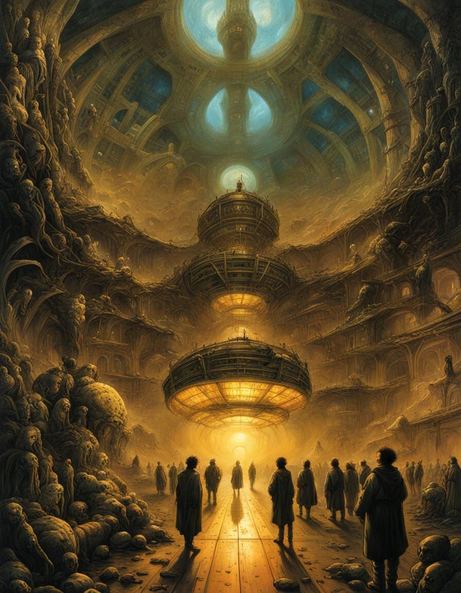 Apotheosis Station: Dark Fantasy Space Art