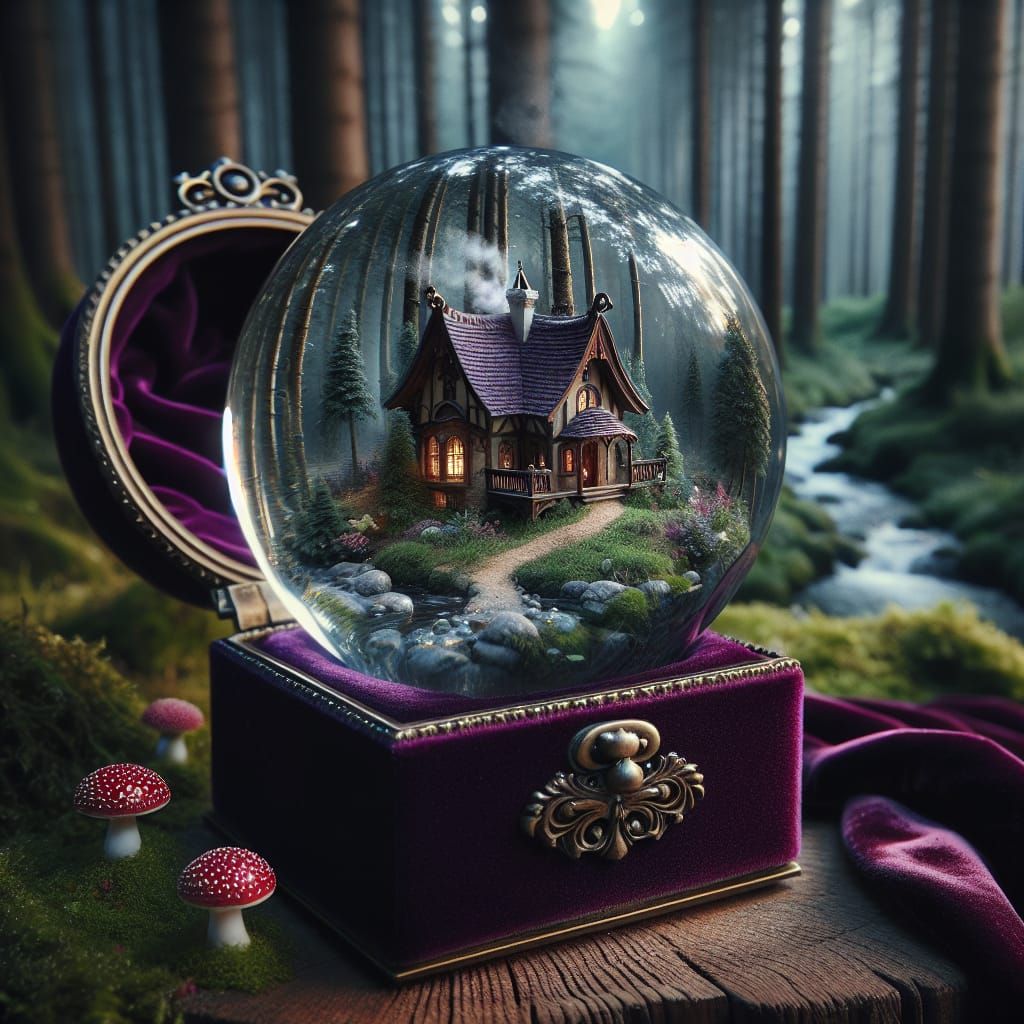 Fairytale House Within Crystal Orb
