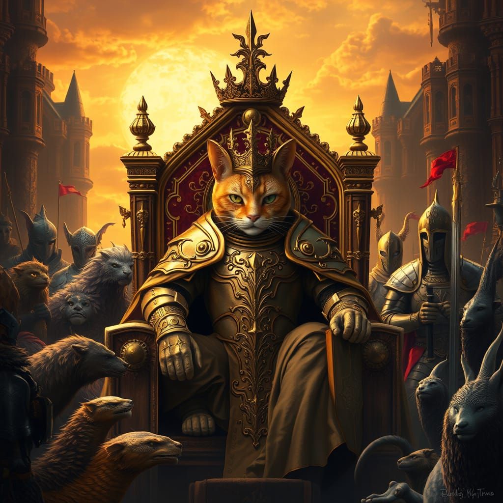 Feline Monarch Reigns in Enchanted Camelot