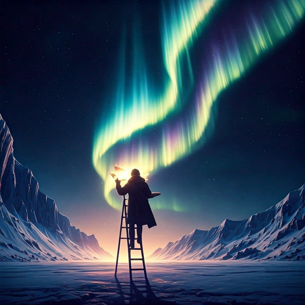 Painting the Northern Lights: A Digital Masterpiece