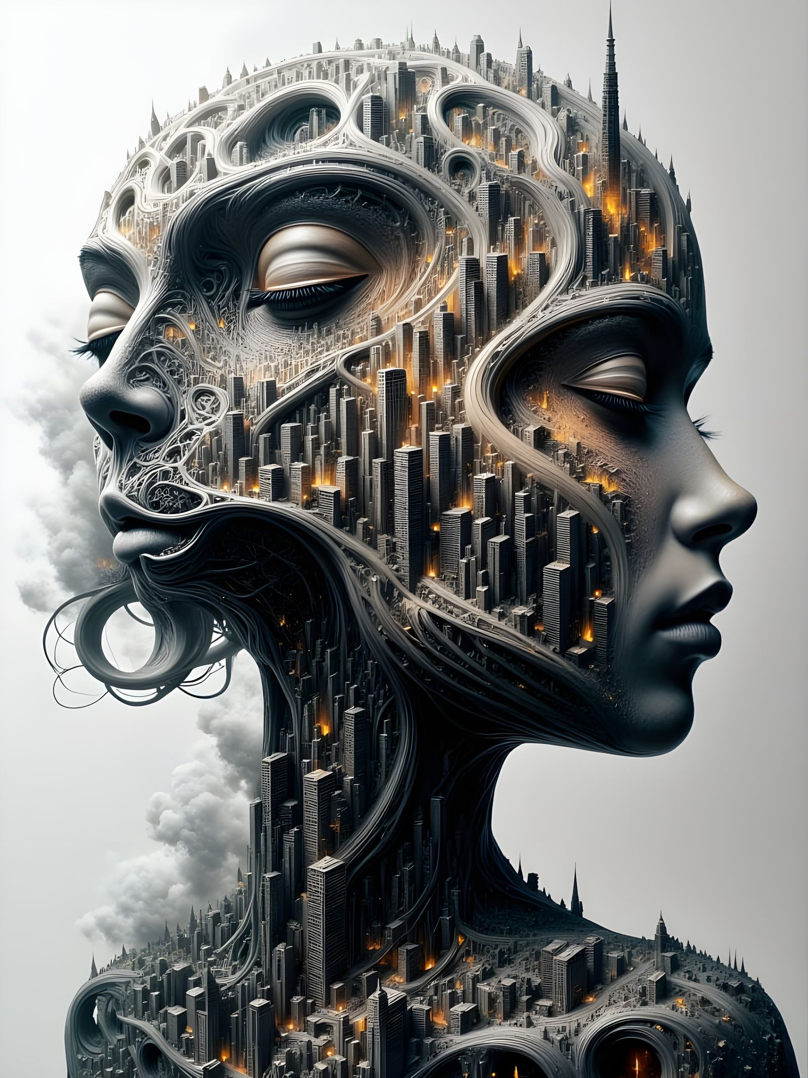 Surreal Portrait of Human Freedom Beyond Machine Control