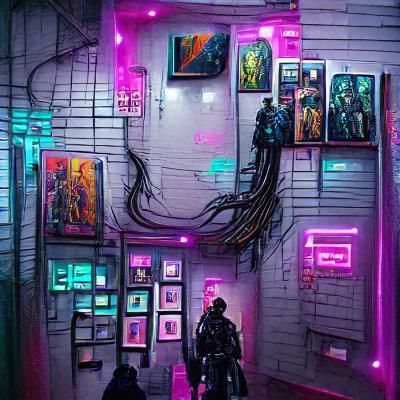 Cyberpunk Cityscape at Night
