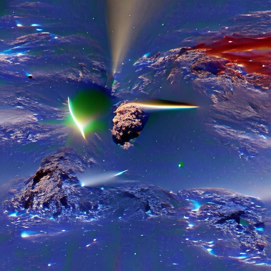 Comet Impacting Earth in 8K Resolution