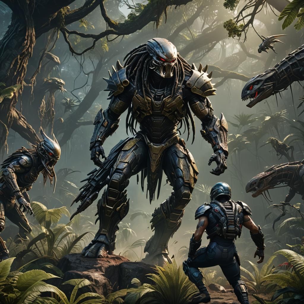 Predator vs Alien: Detailed Matte Painting