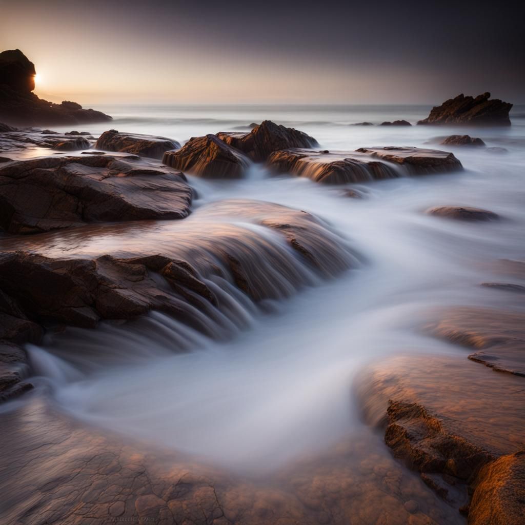 Macro Rock Pool Ocean Wave Photography