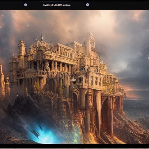 Chromebook Displaying Night Cafe AI Art Maker