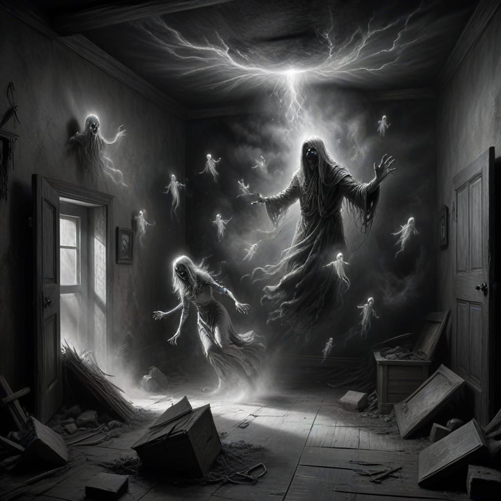 Haunting Poltergeist in Dusty Attic