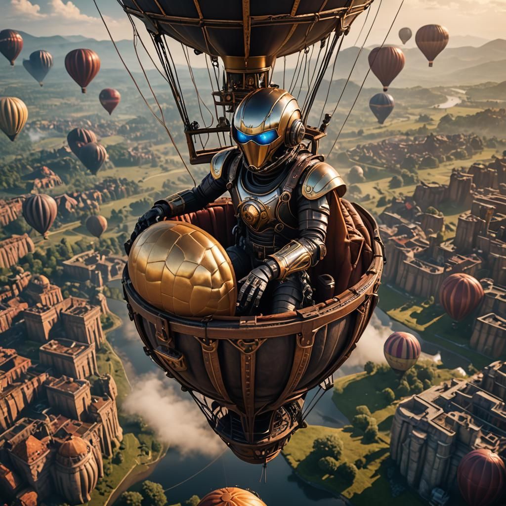 Organ-Stealing Cyborg in Skin Balloon: 3D Game Art