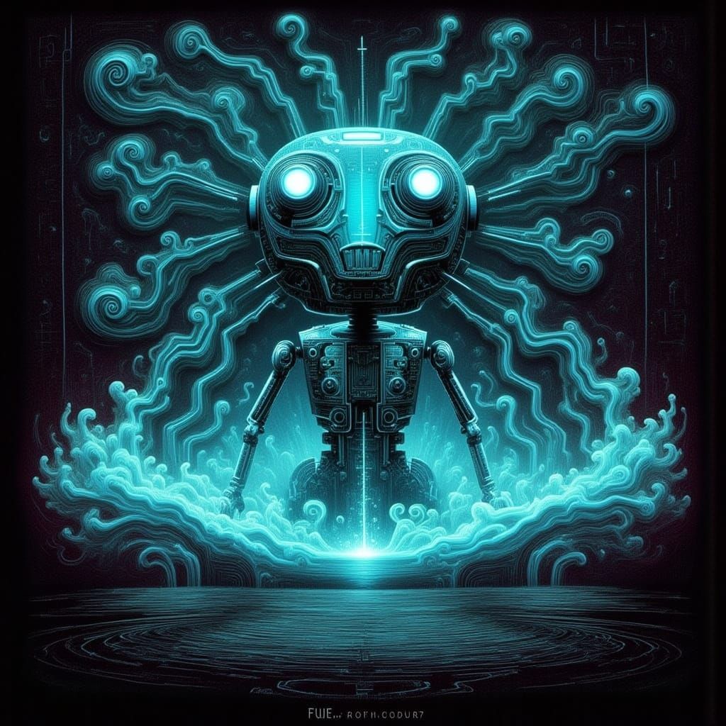 Ethereal Robots Emerge from Interdimensional Portal