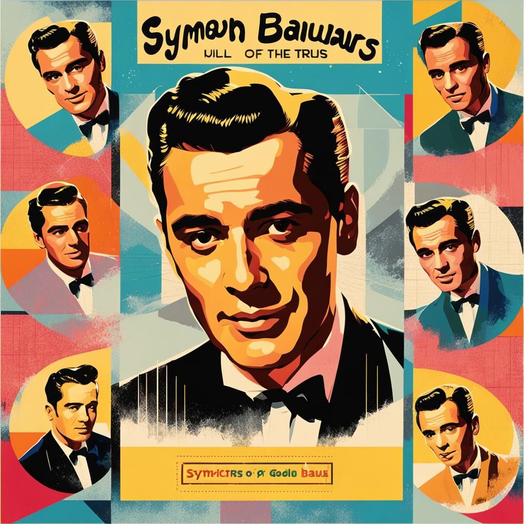 Vintage 50s Crooner Album Cover in Pop Art Style