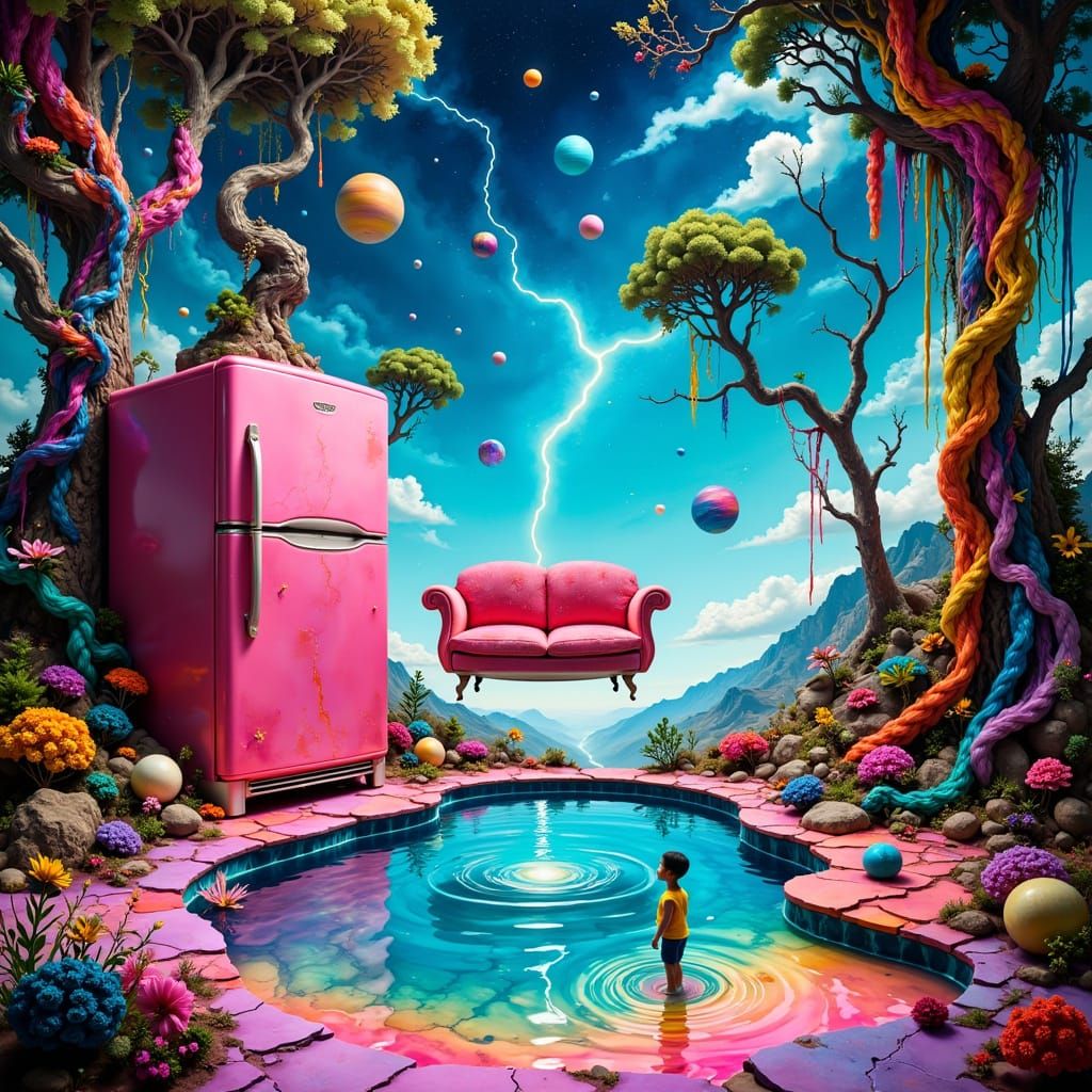 Surreal Refrigerator in Hyperkraximalismus Landscape