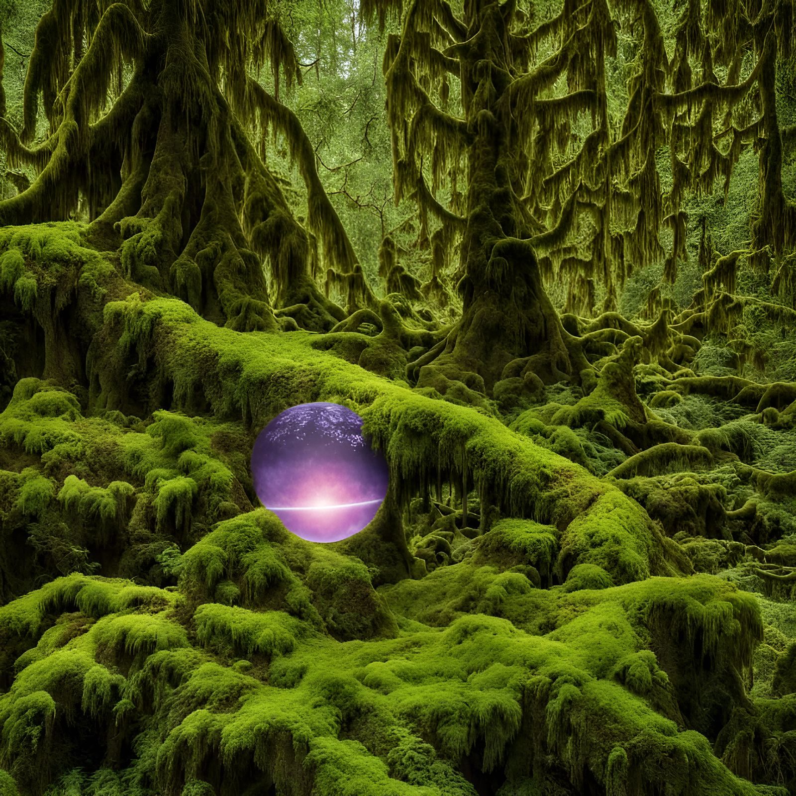 Mysterious Glowing Blue Orb Digital Art