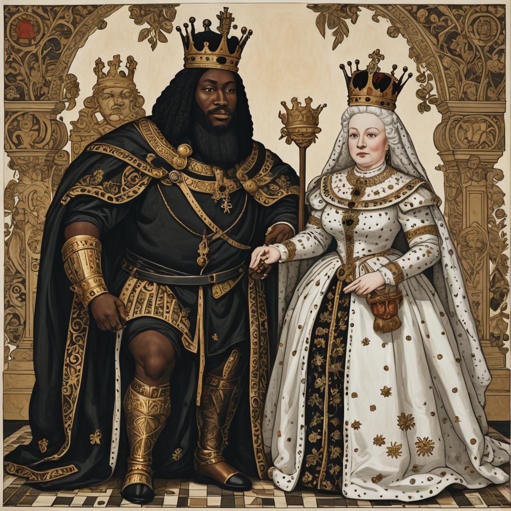Black King and White Queen Portrait