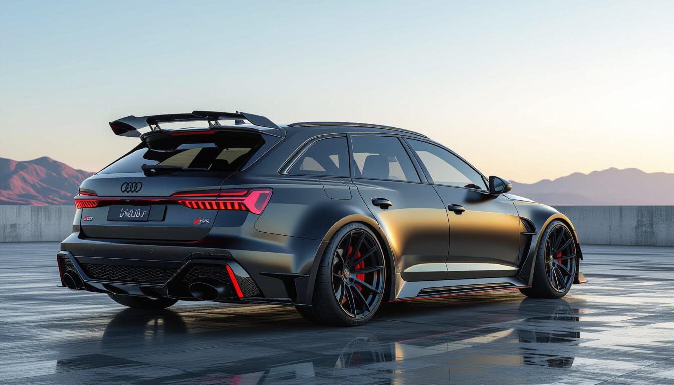 Customized 2025 Audi RS6 Avant in Matte Black