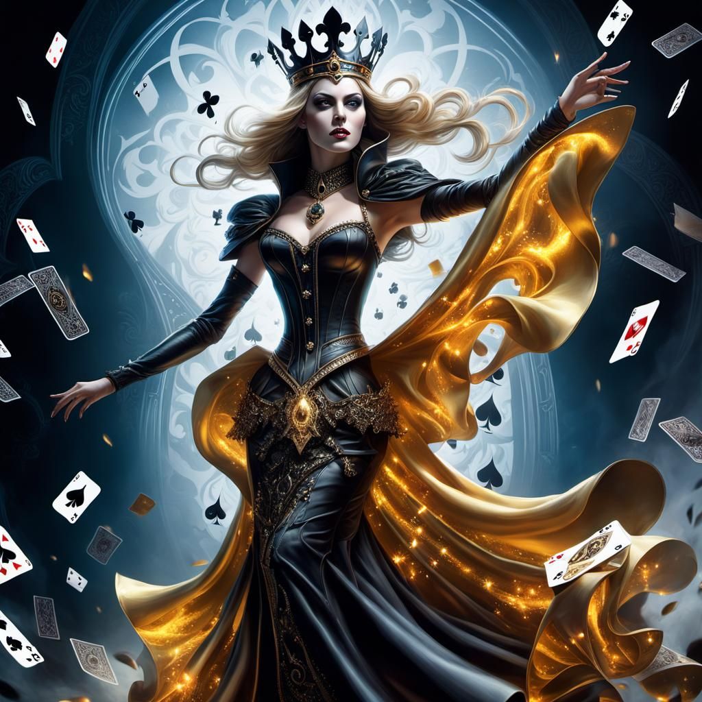 Eldritch Queen of Spades Digital Illustration