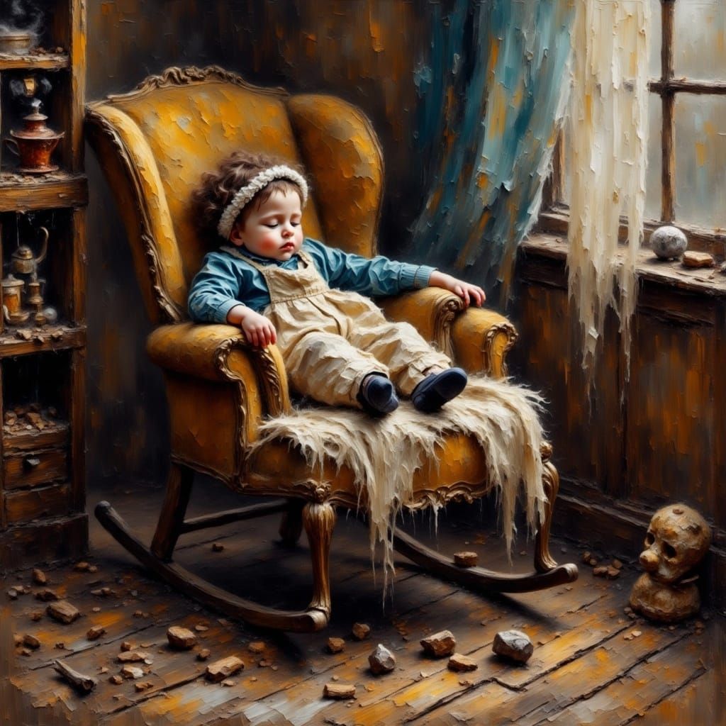 Smokey Babushka Slumbers in Quiet Grunge Scene