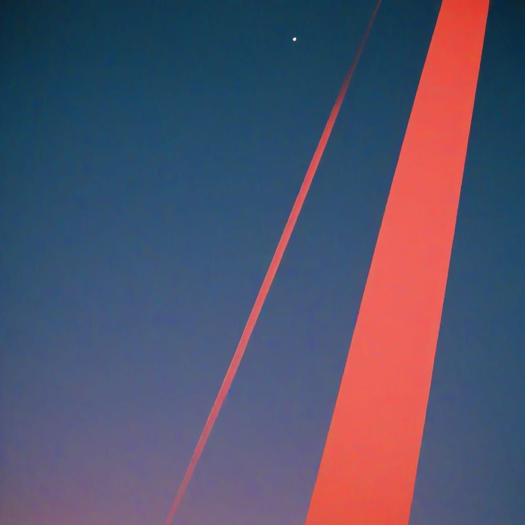 Twilight Scarlet Spectral Abstract Art