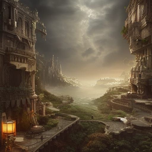 Dreaming Person in Epic Digital Matte Painting