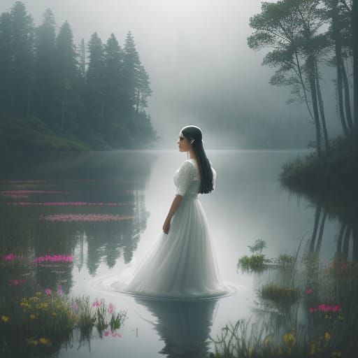 Enchanting Surreal Scene in Golden Hour