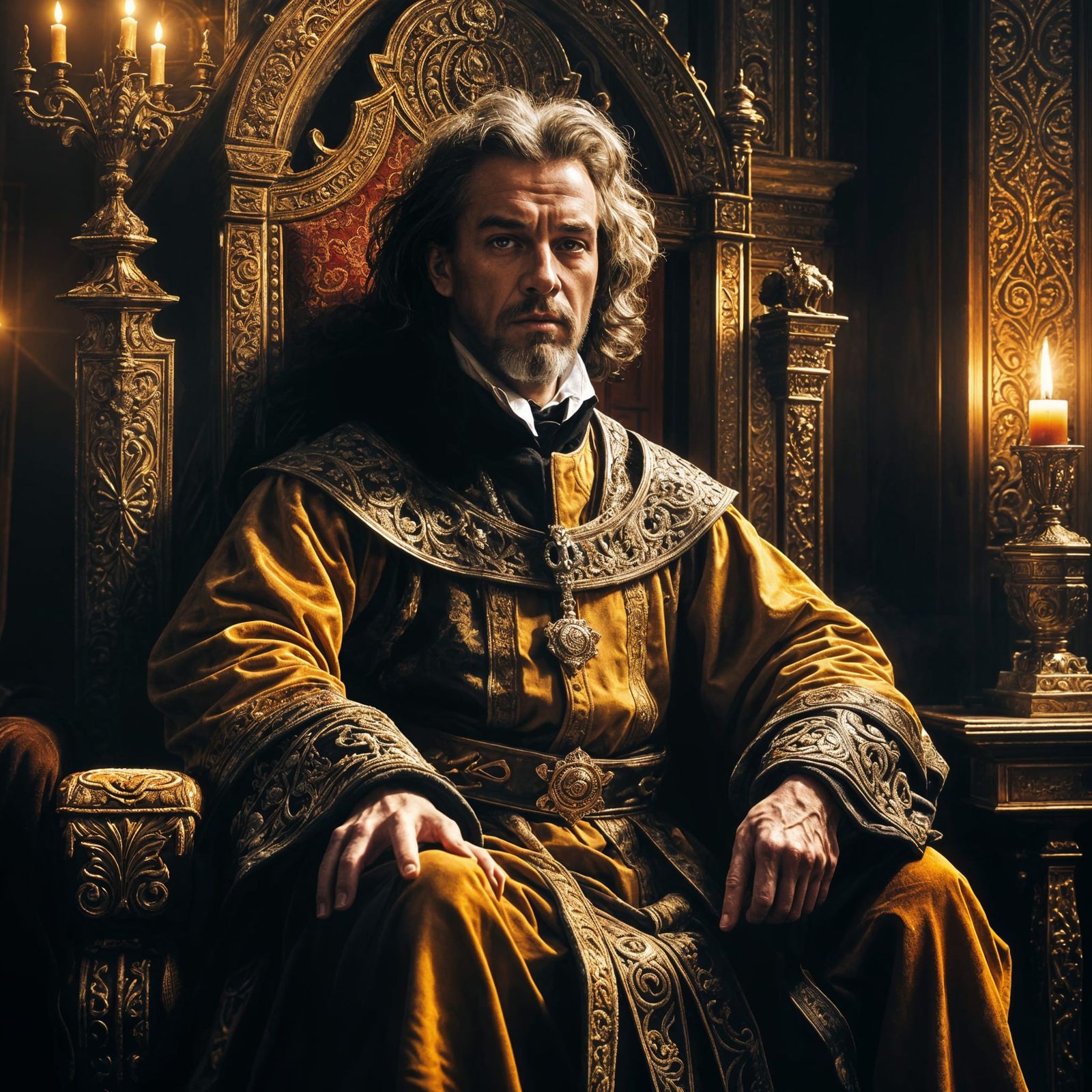 Hyperrealistic King in Perfect Composition