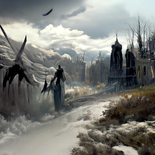 Angels and Demons Clash in Sinister Matte Painting