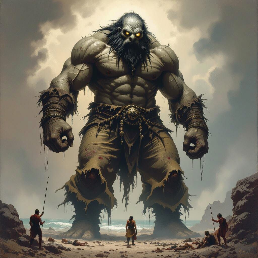 Gigantic Cyclops with Sailor-Filled Pants