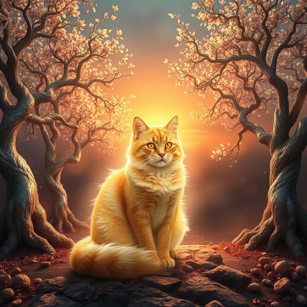 Golden Cat in a Gloden Realm