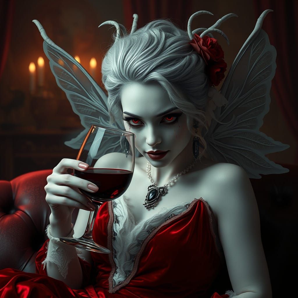 Dark Fairy Goddess in 1920s Gangster Style