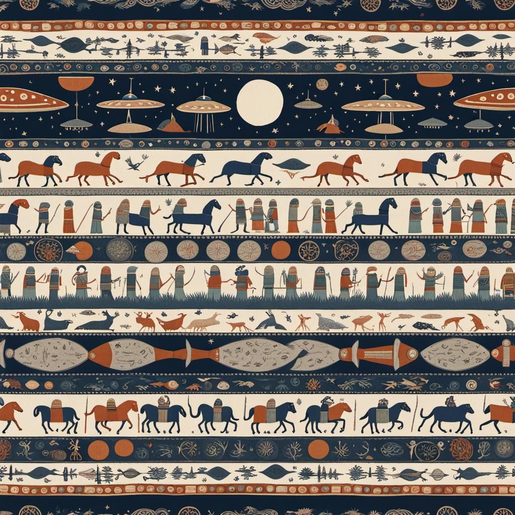 UFO Invasion as Bayeux Tapestry